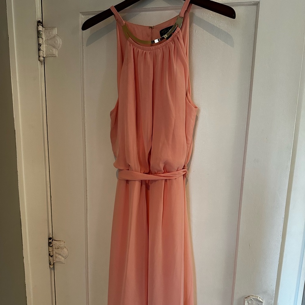 EUC Thalia XL peachy pink with gold bodice washable worn once